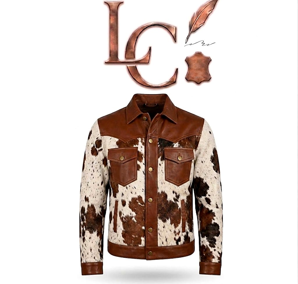 Men's Natural Cowhide Leather Jacket view 2