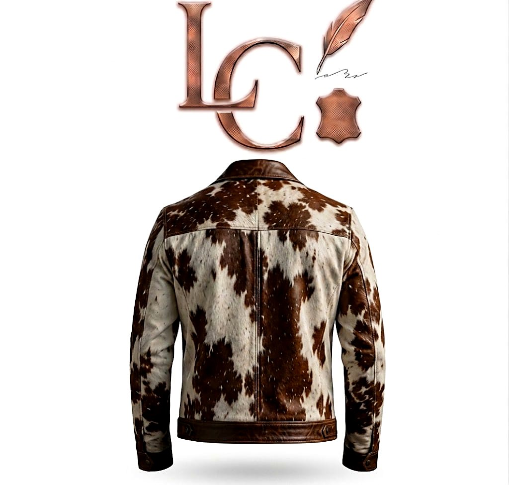 Men's Natural Cowhide Leather Jacket view 4